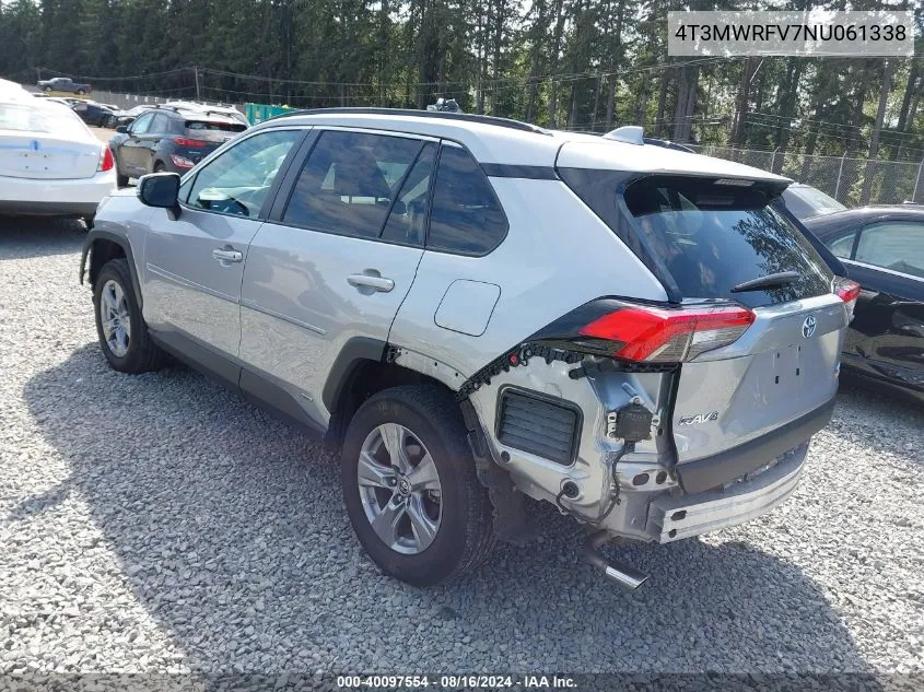 2022 Toyota Rav4 Hybrid Le VIN: 4T3MWRFV7NU061338 Lot: 40097554