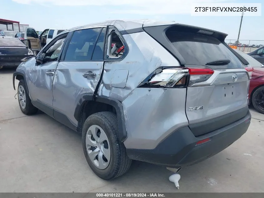 2022 Toyota Rav4 Le VIN: 2T3F1RFVXNC289455 Lot: 40101221