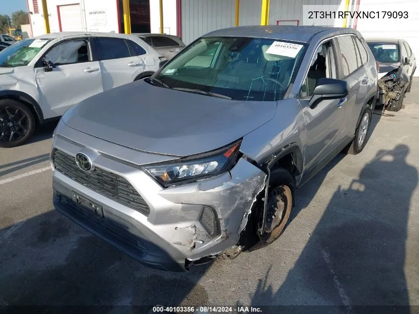 2022 Toyota Rav4 Le VIN: 2T3H1RFVXNC179093 Lot: 40103356