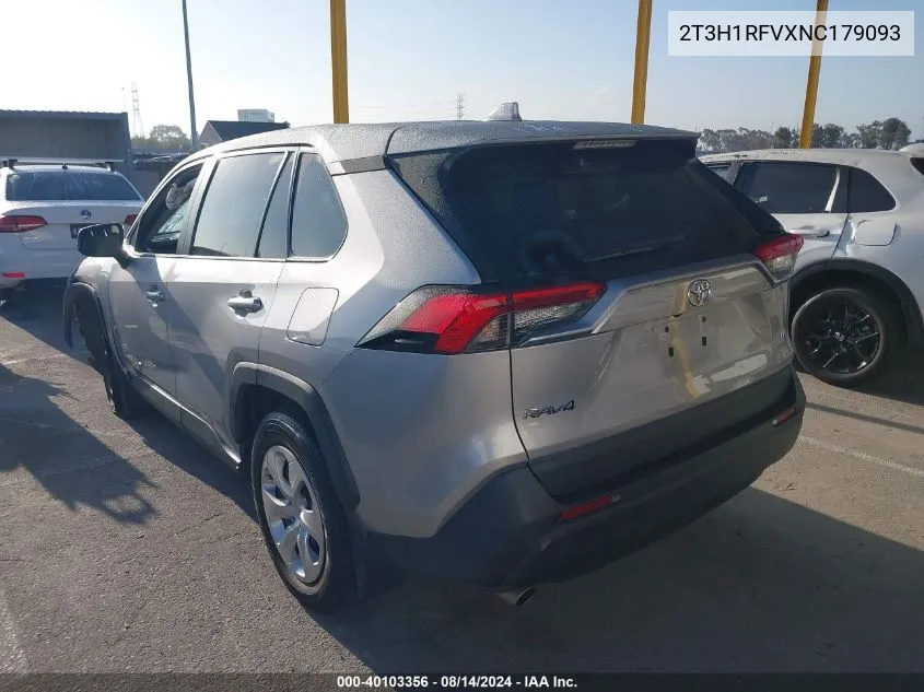 2022 Toyota Rav4 Le VIN: 2T3H1RFVXNC179093 Lot: 40103356