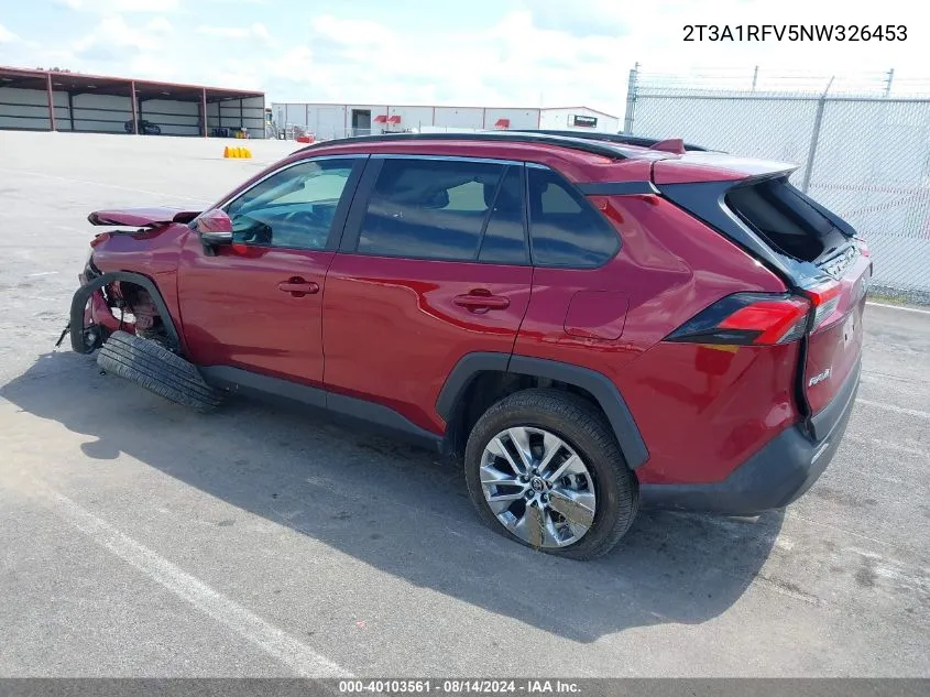 2T3A1RFV5NW326453 2022 Toyota Rav4 Xle Premium