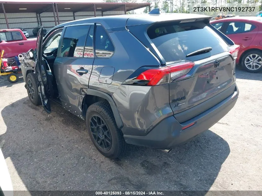 2T3K1RFV8NC192737 2022 Toyota Rav4 Le