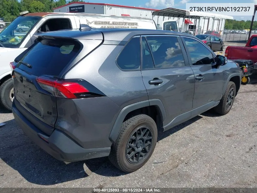 2022 Toyota Rav4 Le VIN: 2T3K1RFV8NC192737 Lot: 40125093