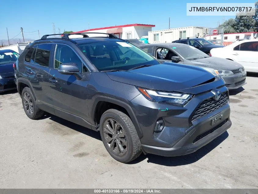 JTMB6RFV6ND078717 2022 Toyota Rav4 Hybrid Xle Premium