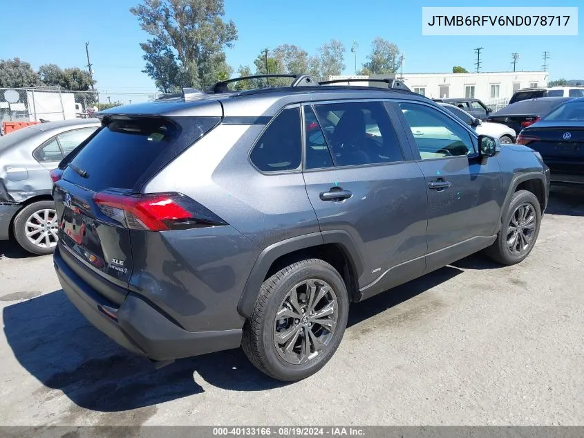 JTMB6RFV6ND078717 2022 Toyota Rav4 Hybrid Xle Premium