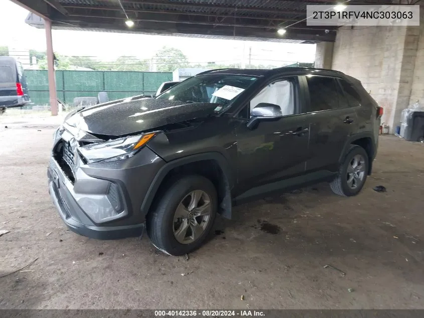 2022 Toyota Rav4 Xle/Xle Premium VIN: 2T3P1RFV4NC303063 Lot: 40142336