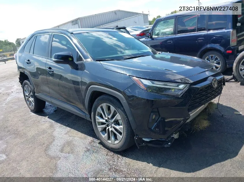 2022 Toyota Rav4 Xle Premium VIN: 2T3C1RFV8NW227408 Lot: 40144227