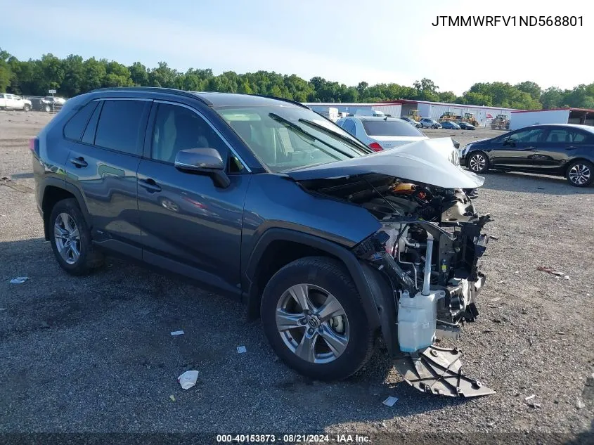 JTMMWRFV1ND568801 2022 Toyota Rav4 Hybrid Le