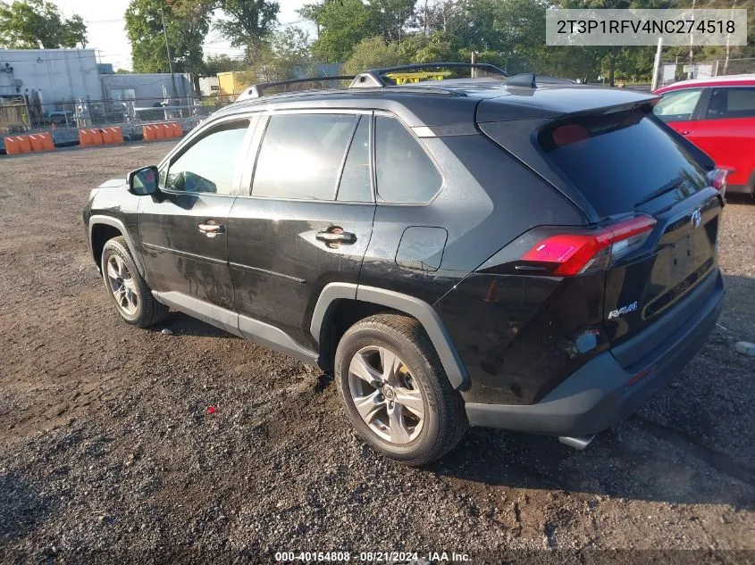 2T3P1RFV4NC274518 2022 Toyota Rav4 Xle/Xle Premium