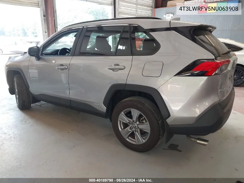 2022 Toyota Rav4 Hybrid Le VIN: 4T3LWRFV5NU063908 Lot: 40189798