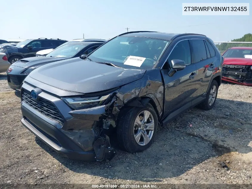 2T3RWRFV8NW132455 2022 Toyota Rav4 Hybrid Xle