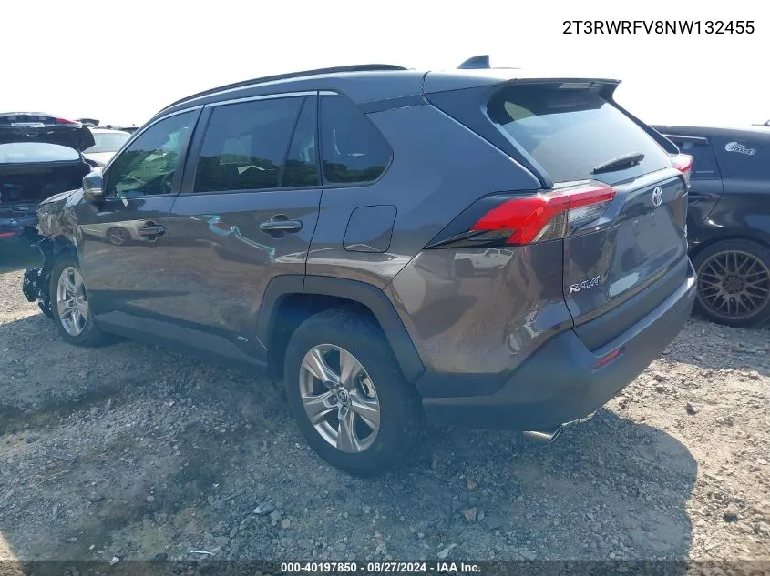 2T3RWRFV8NW132455 2022 Toyota Rav4 Hybrid Xle