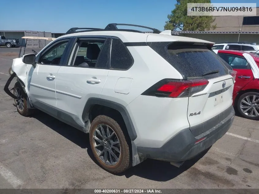 2022 Toyota Rav4 Hybrid Xle Premium VIN: 4T3B6RFV7NU094816 Lot: 40200631