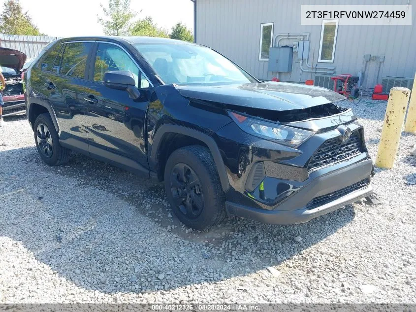 2022 Toyota Rav4 Le VIN: 2T3F1RFV0NW274459 Lot: 40212326