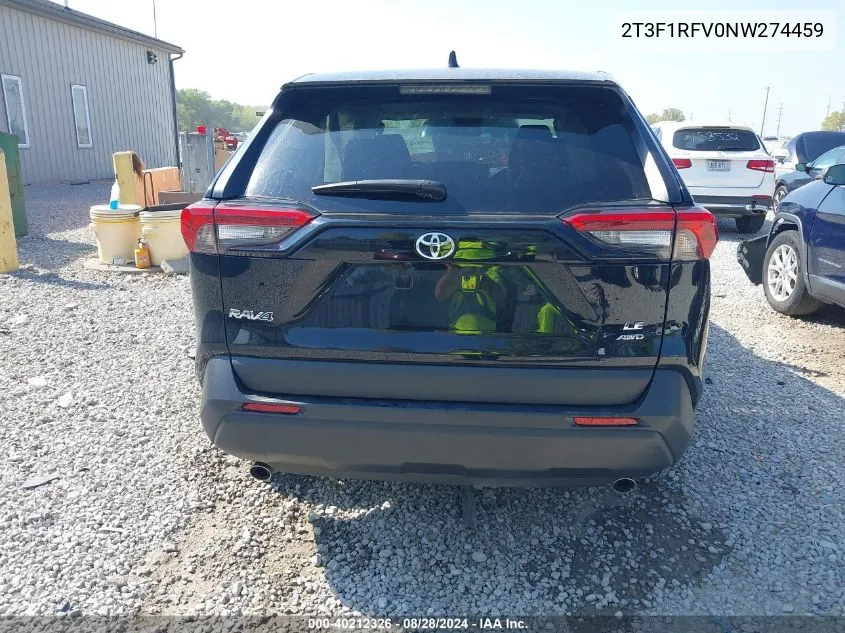 2022 Toyota Rav4 Le VIN: 2T3F1RFV0NW274459 Lot: 40212326