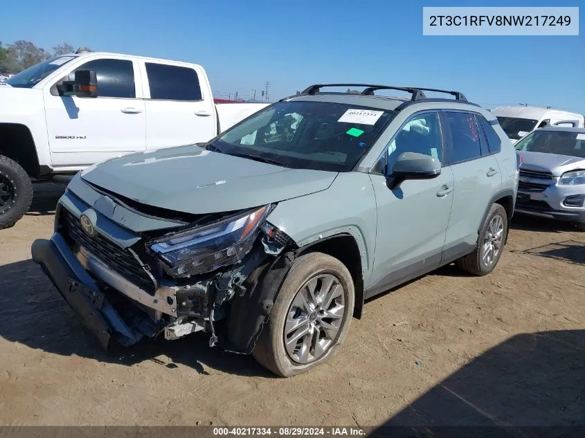 2T3C1RFV8NW217249 2022 Toyota Rav4 Xle Premium