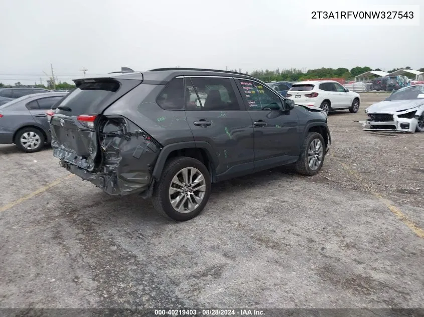 2T3A1RFV0NW327543 2022 Toyota Rav4 Xle Premium