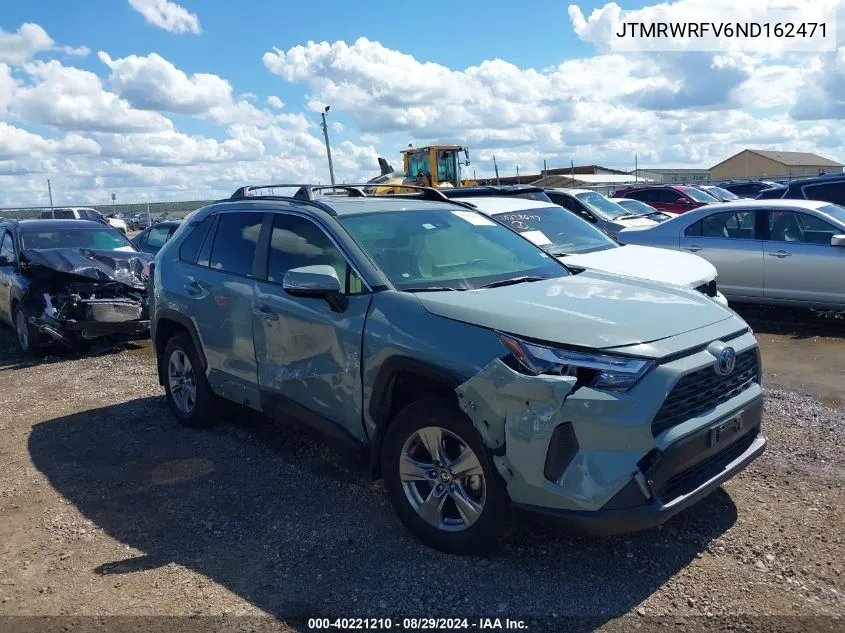 2022 Toyota Rav4 Hybrid Xle VIN: JTMRWRFV6ND162471 Lot: 40221210