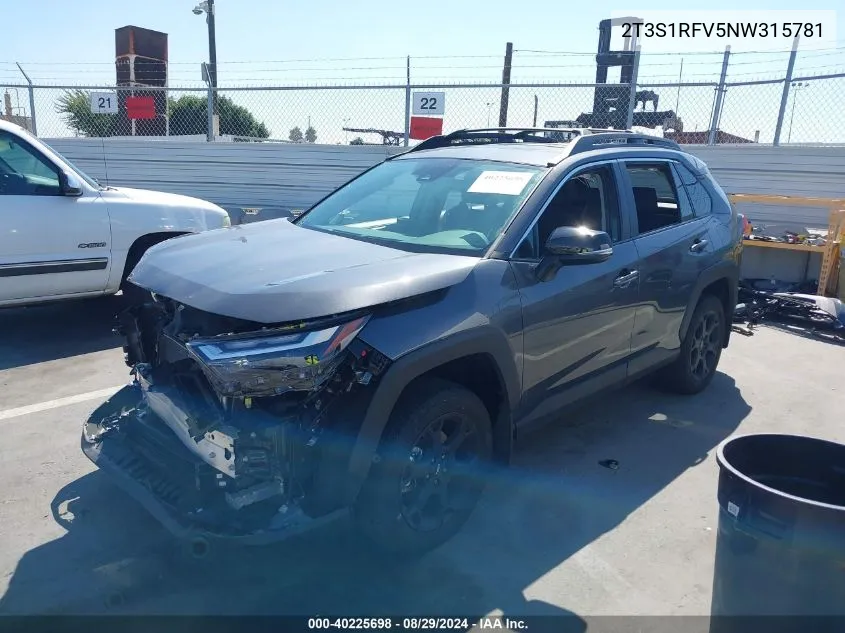 2T3S1RFV5NW315781 2022 Toyota Rav4 Trd Off Road