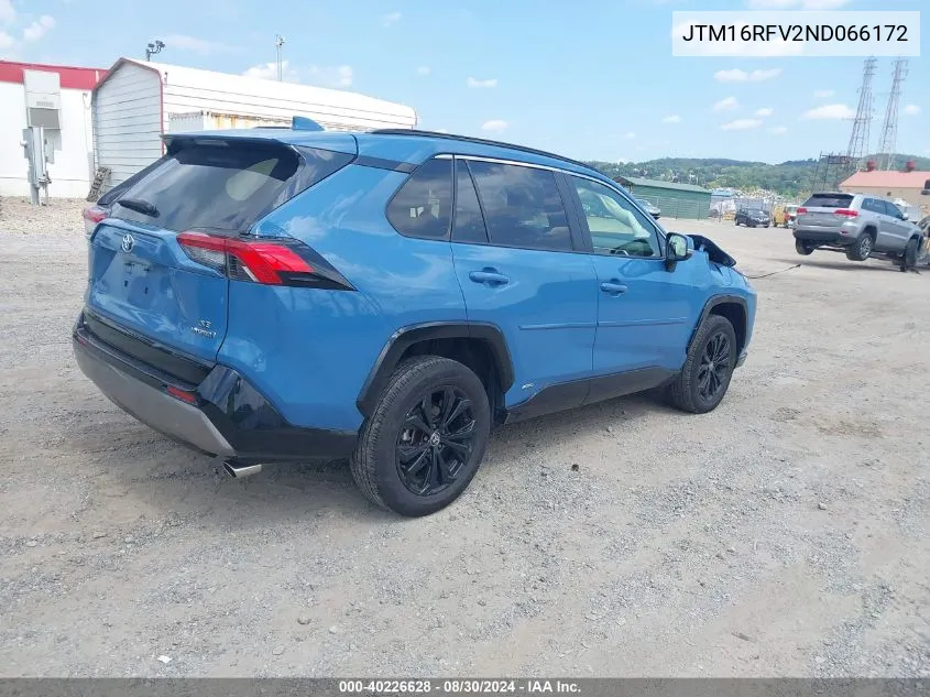 JTM16RFV2ND066172 2022 Toyota Rav4 Se Hybrid