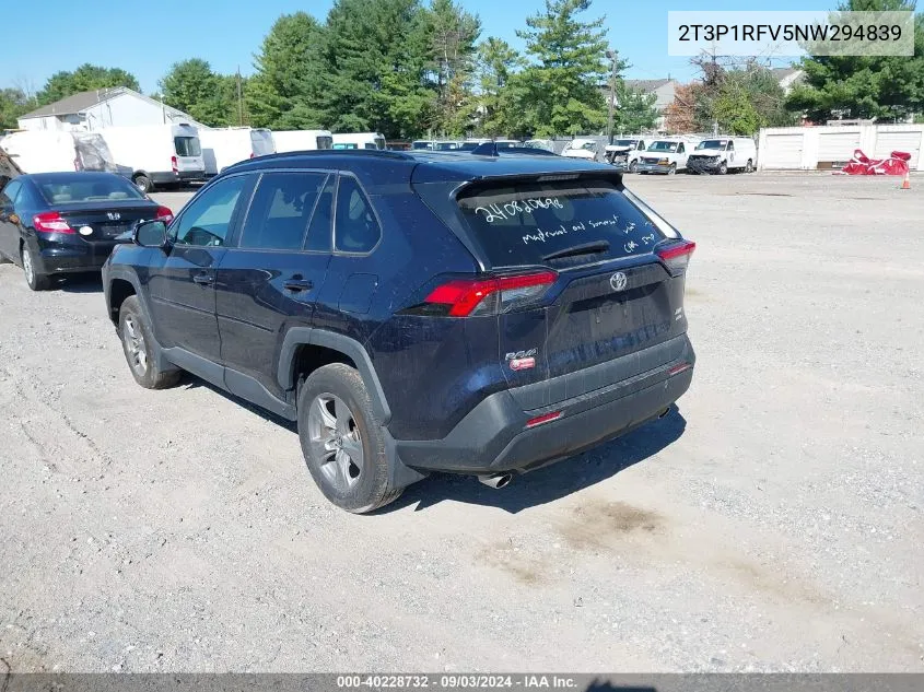 2022 Toyota Rav4 Xle VIN: 2T3P1RFV5NW294839 Lot: 40228732