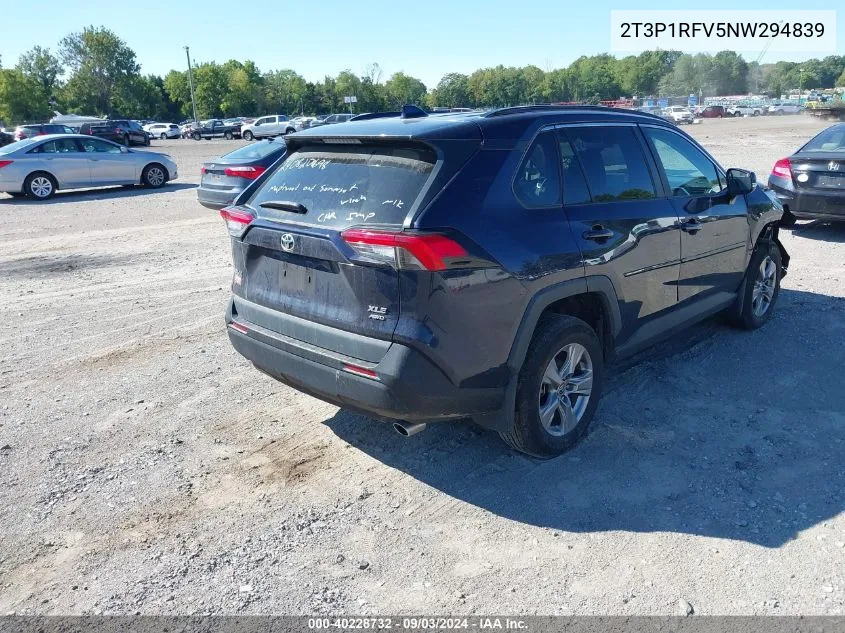 2022 Toyota Rav4 Xle VIN: 2T3P1RFV5NW294839 Lot: 40228732