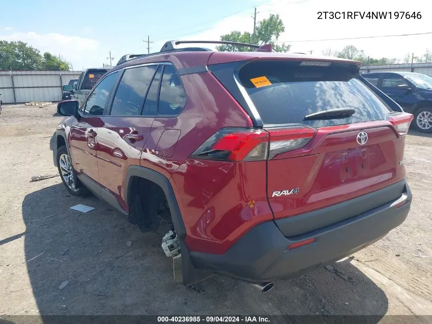 2T3C1RFV4NW197646 2022 Toyota Rav4 Xle Premium