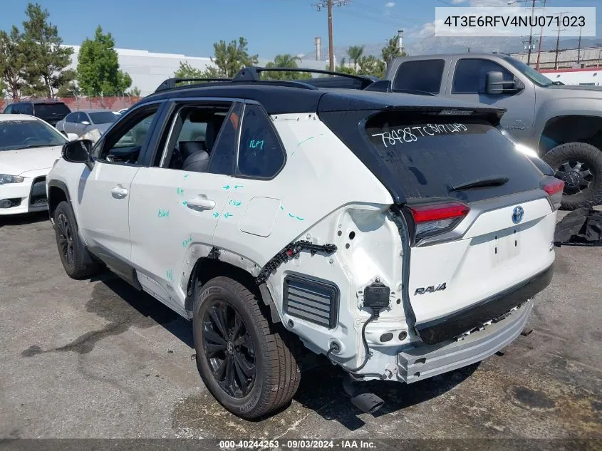 4T3E6RFV4NU071023 2022 Toyota Rav4 Hybrid Xse