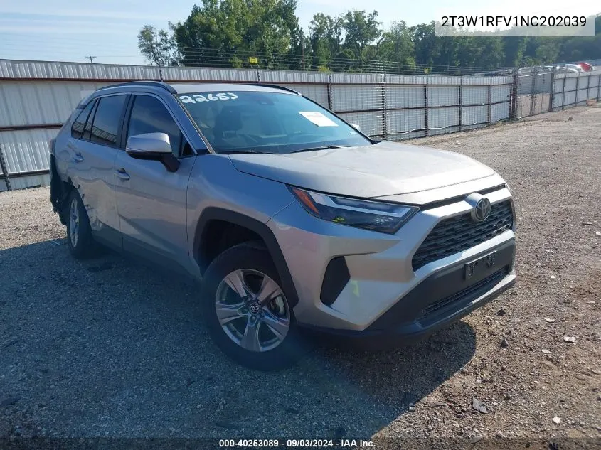 2022 Toyota Rav4 Xle VIN: 2T3W1RFV1NC202039 Lot: 40253089