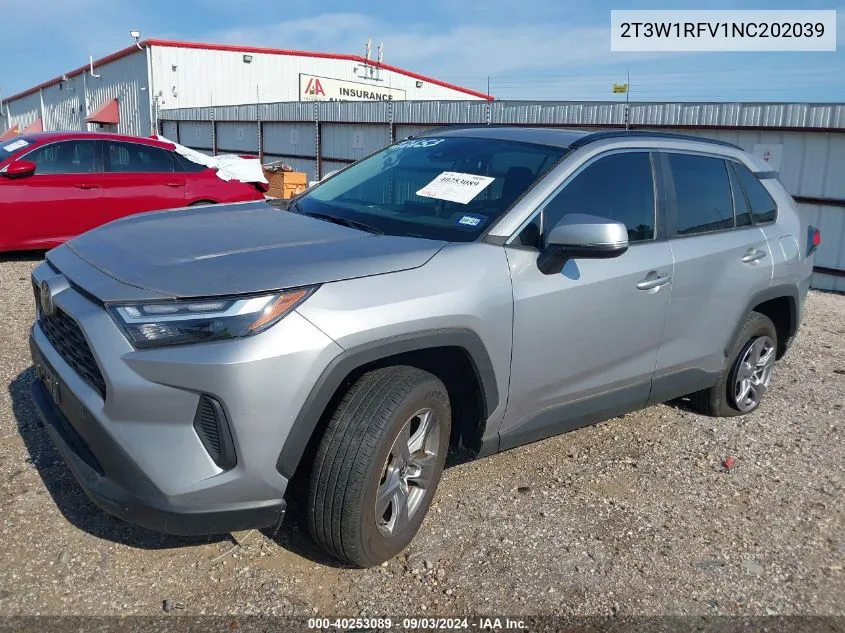 2022 Toyota Rav4 Xle VIN: 2T3W1RFV1NC202039 Lot: 40253089