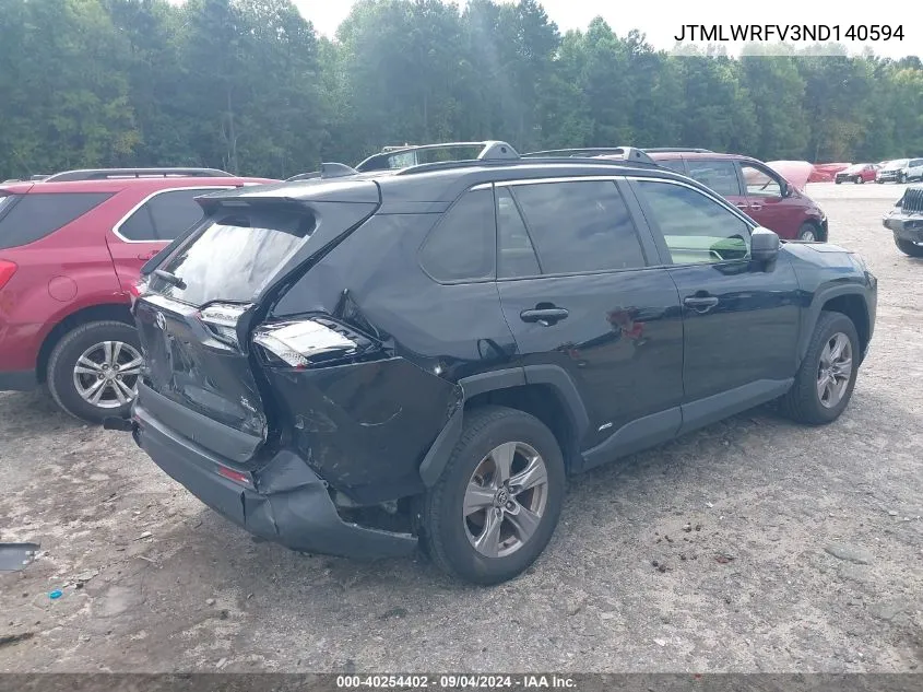 JTMLWRFV3ND140594 2022 Toyota Rav4 Hybrid Le