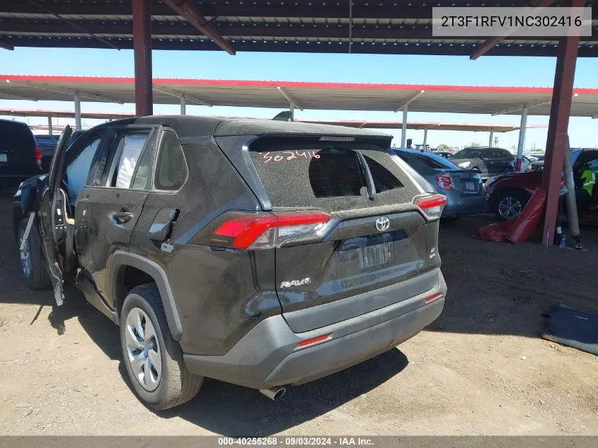 2022 Toyota Rav4 Le VIN: 2T3F1RFV1NC302416 Lot: 40255268