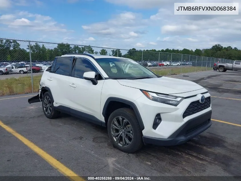 2022 Toyota Rav4 Hybrid Xle Premium VIN: JTMB6RFVXND068384 Lot: 40255288