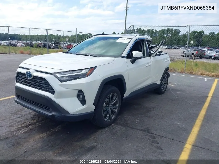 2022 Toyota Rav4 Hybrid Xle Premium VIN: JTMB6RFVXND068384 Lot: 40255288