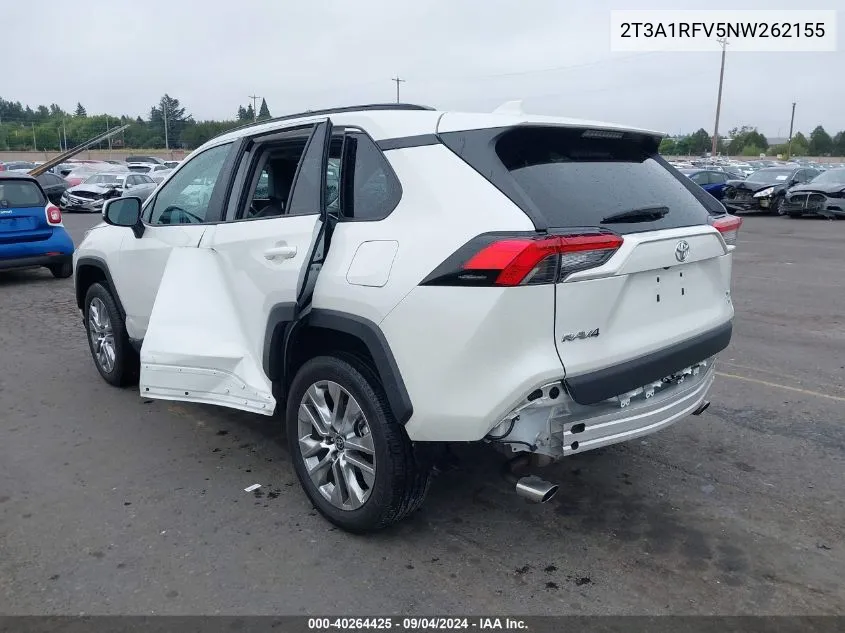 2T3A1RFV5NW262155 2022 Toyota Rav4 Xle Premium