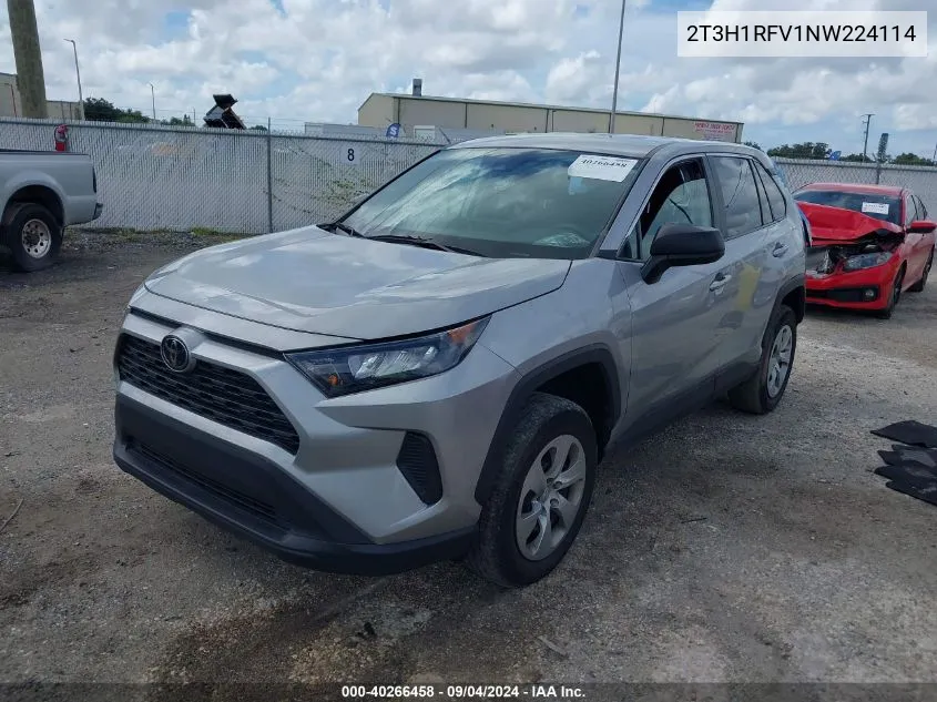 2T3H1RFV1NW224114 2022 Toyota Rav4 Le