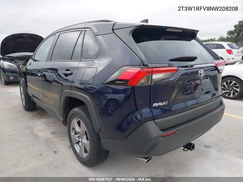 2022 Toyota Rav4 Xle VIN: 2T3W1RFV8NW208208 Lot: 40267027