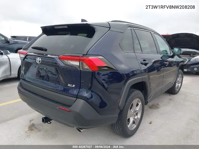 2022 Toyota Rav4 Xle VIN: 2T3W1RFV8NW208208 Lot: 40267027