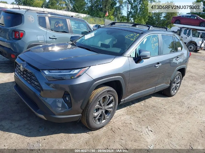 2022 Toyota Rav4 Hybrid Limited VIN: 4T3D6RFV2NU075003 Lot: 40271780