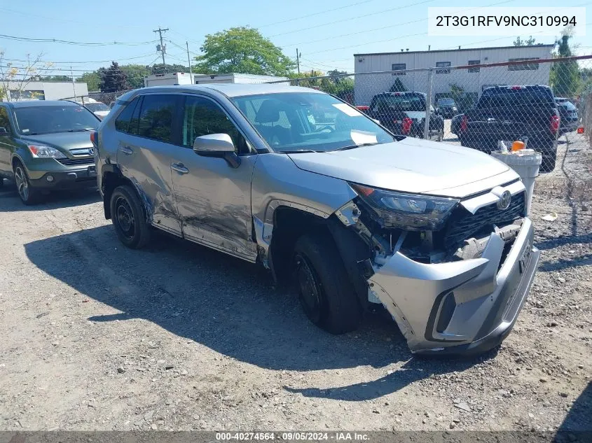 2T3G1RFV9NC310994 2022 Toyota Rav4 Le