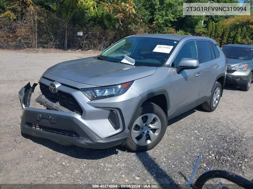 2T3G1RFV9NC310994 2022 Toyota Rav4 Le