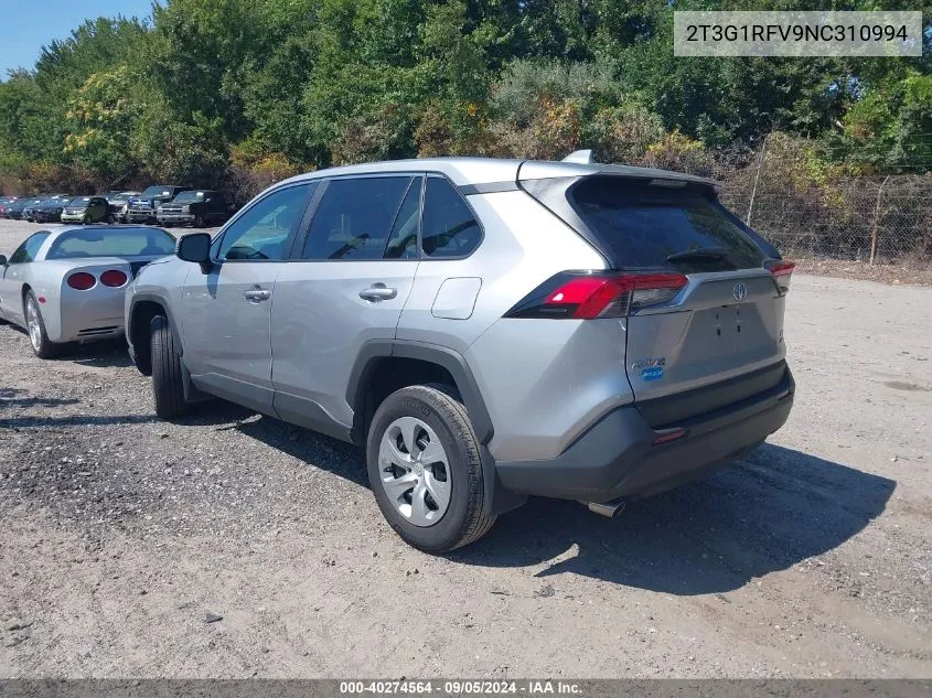 2T3G1RFV9NC310994 2022 Toyota Rav4 Le