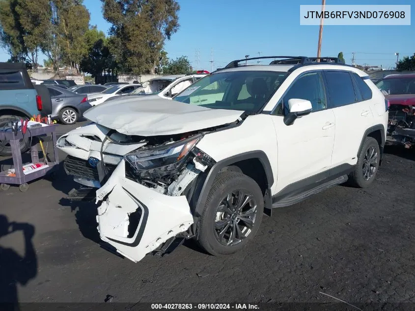 2022 Toyota Rav4 Xle Premium VIN: JTMB6RFV3ND076908 Lot: 40278263