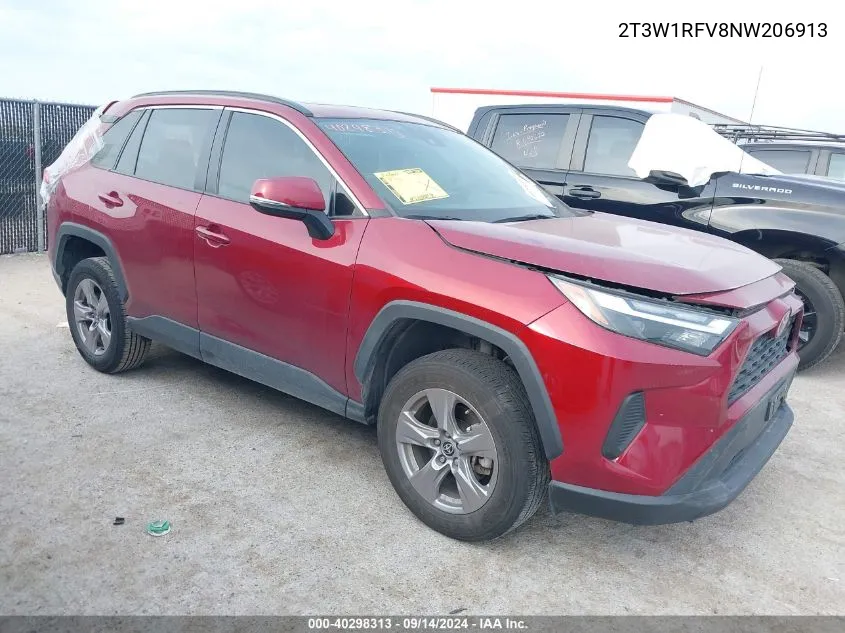 2022 Toyota Rav4 Xle VIN: 2T3W1RFV8NW206913 Lot: 40298313