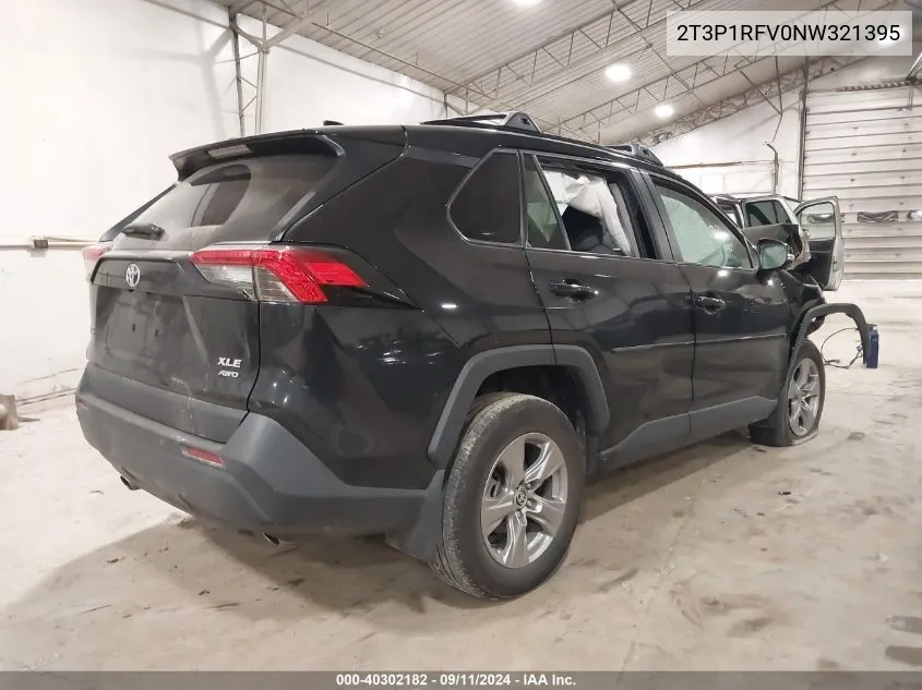 2022 Toyota Rav4 Xle/Xle Premium VIN: 2T3P1RFV0NW321395 Lot: 40302182