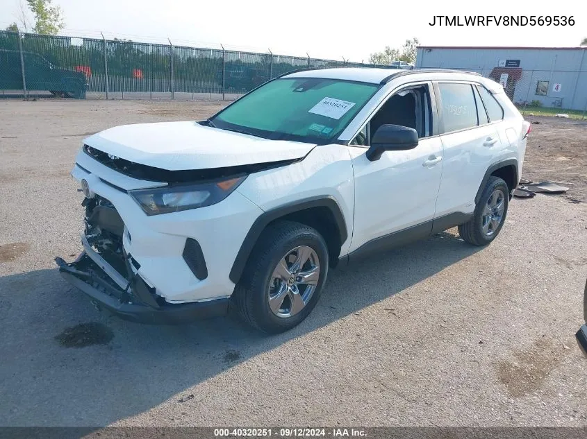 JTMLWRFV8ND569536 2022 Toyota Rav4 Le