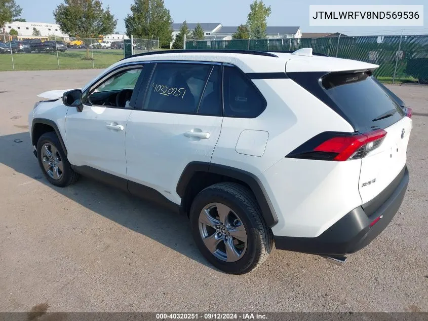 2022 Toyota Rav4 Le VIN: JTMLWRFV8ND569536 Lot: 40320251