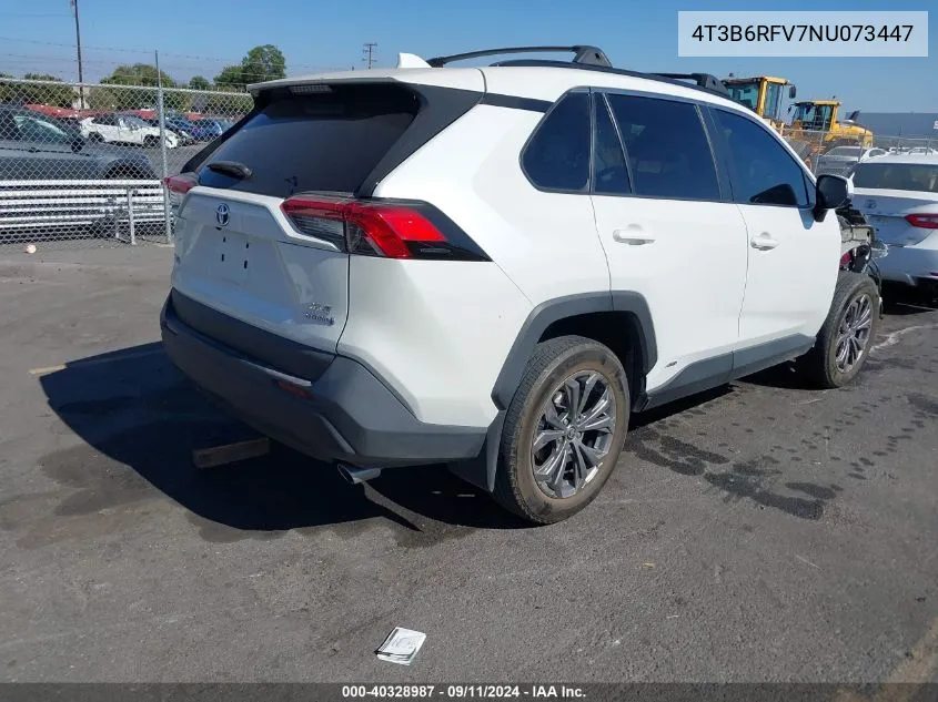 2022 Toyota Rav4 Hybrid Xle Premium VIN: 4T3B6RFV7NU073447 Lot: 40328987