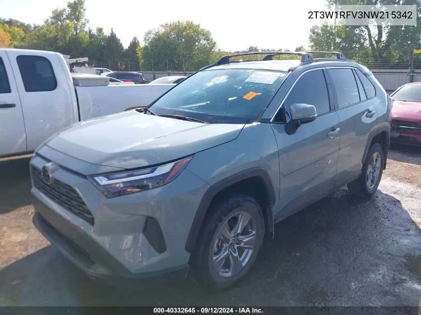 2022 Toyota Rav4 Xle VIN: 2T3W1RFV3NW215342 Lot: 40332645