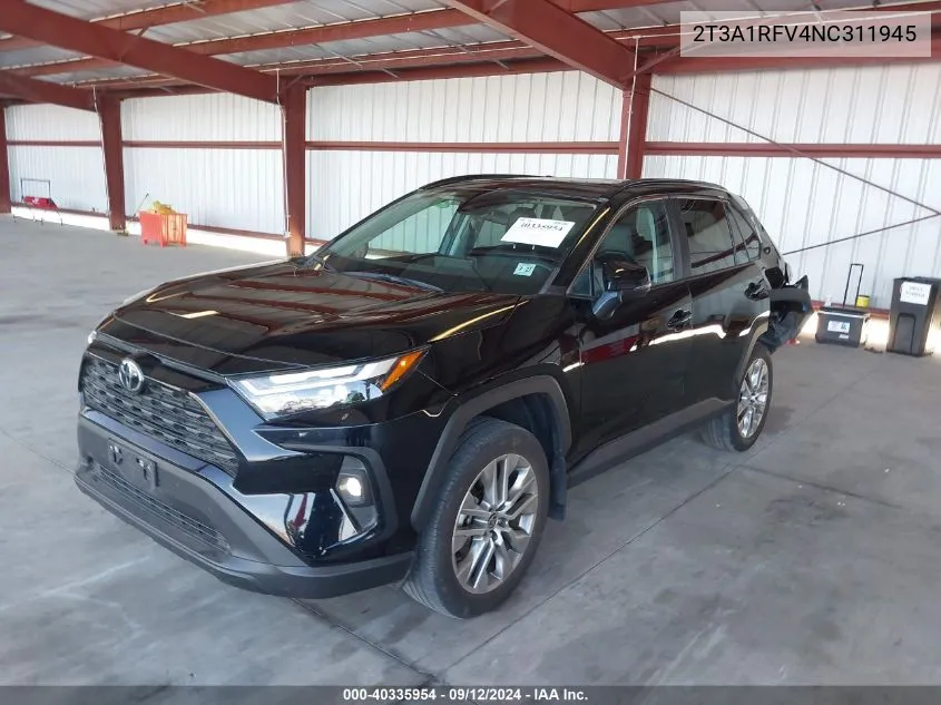 2022 Toyota Rav4 Xle Premium VIN: 2T3A1RFV4NC311945 Lot: 40335954